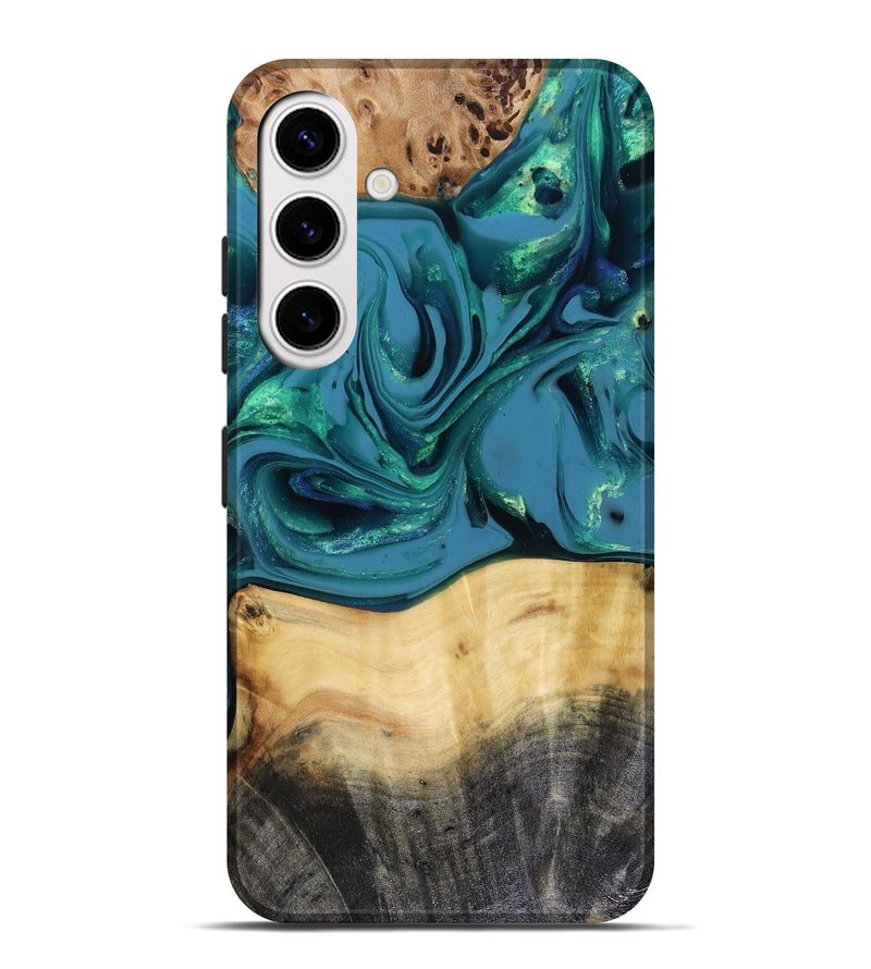 Galaxy S25 Plus Wood Live Edge Phone Case - Katlynn (Green, 816249)
