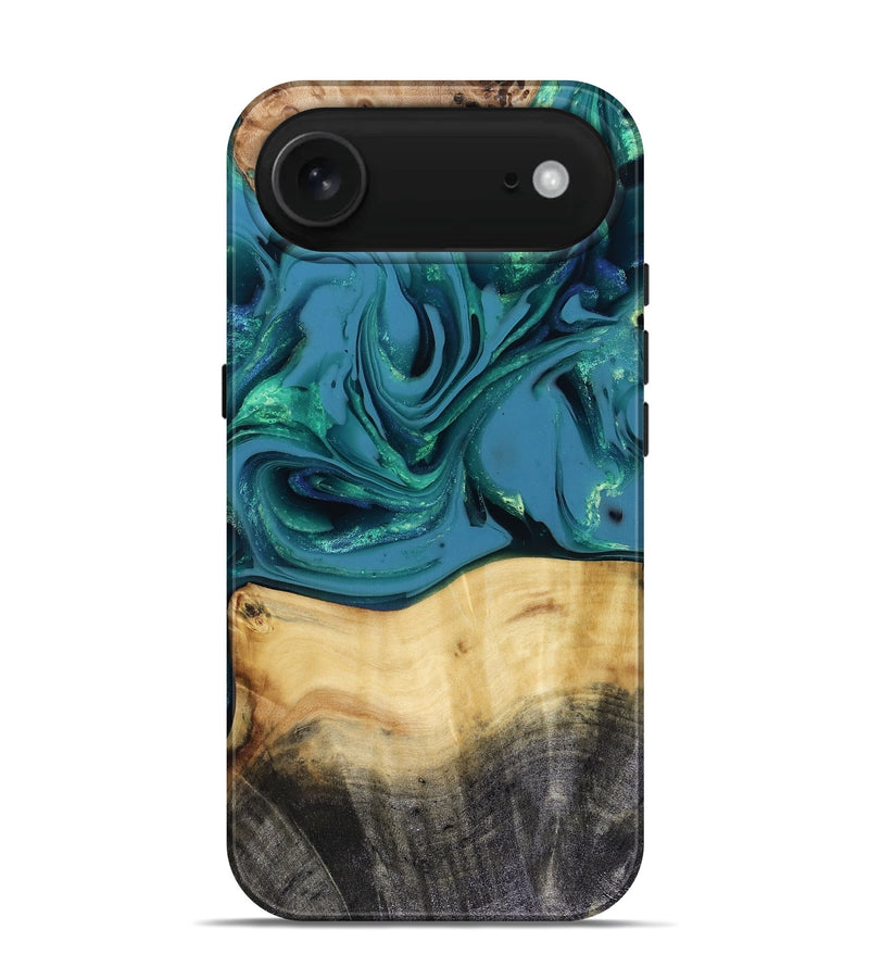 iPhone 17 Air Wood Live Edge Phone Case - Katlynn (Green, 816249)