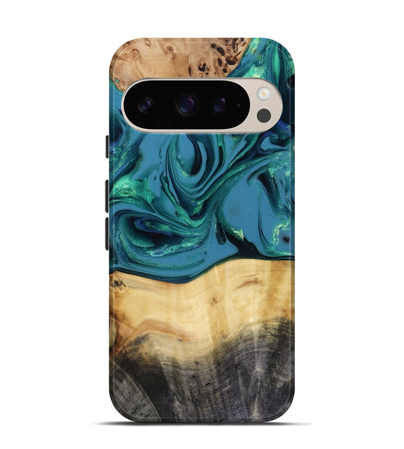 Pixel 10 Pro Wood Live Edge Phone Case - Katlynn (Green, 816249)