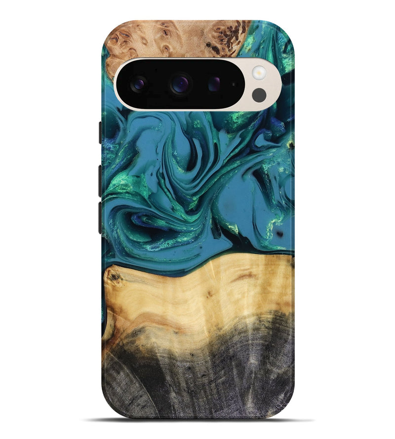 Pixel 10 Pro XL Wood Live Edge Phone Case - Katlynn (Green, 816249)