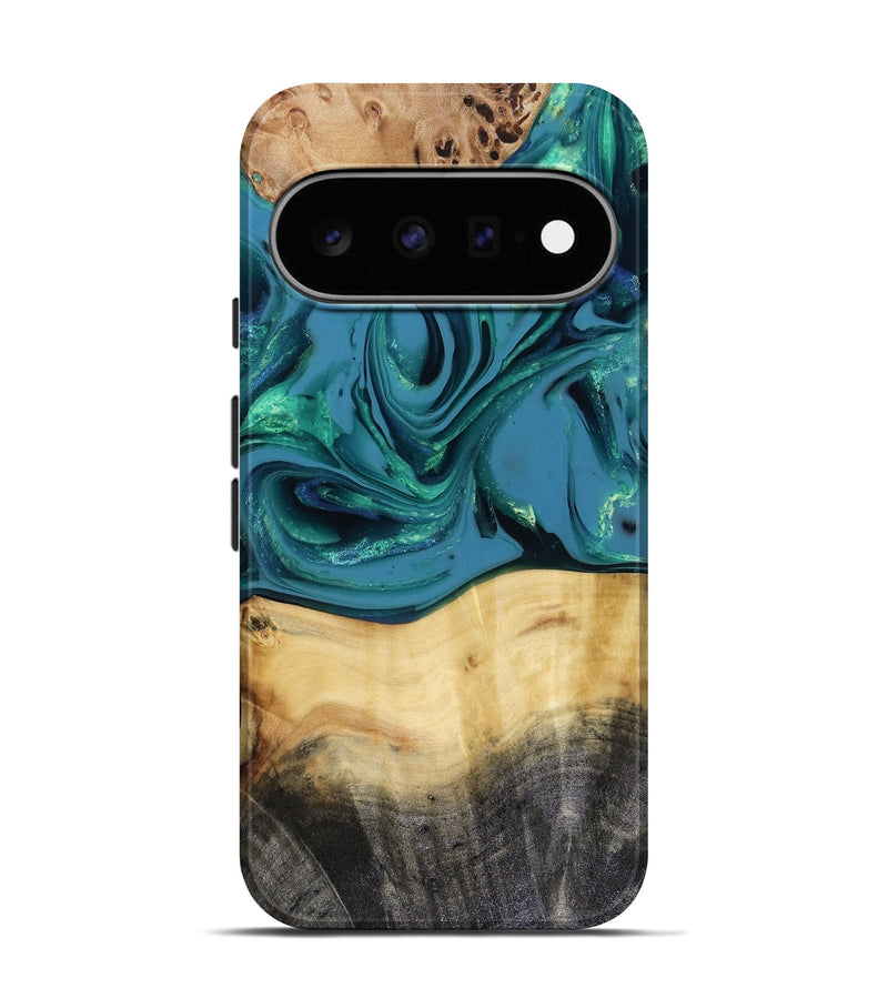 Pixel 11 Pro Wood Live Edge Phone Case - Katlynn (Green, 816249)