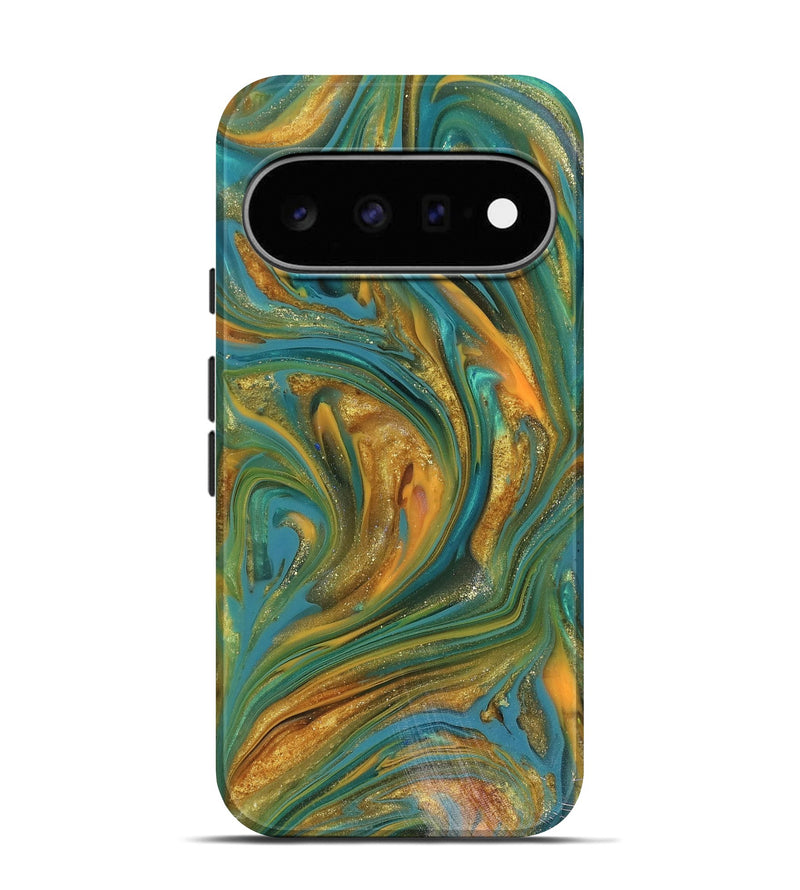 Pixel 11 Pro ResinArt Live Edge Phone Case - Andy (Teal & Gold, 816250)