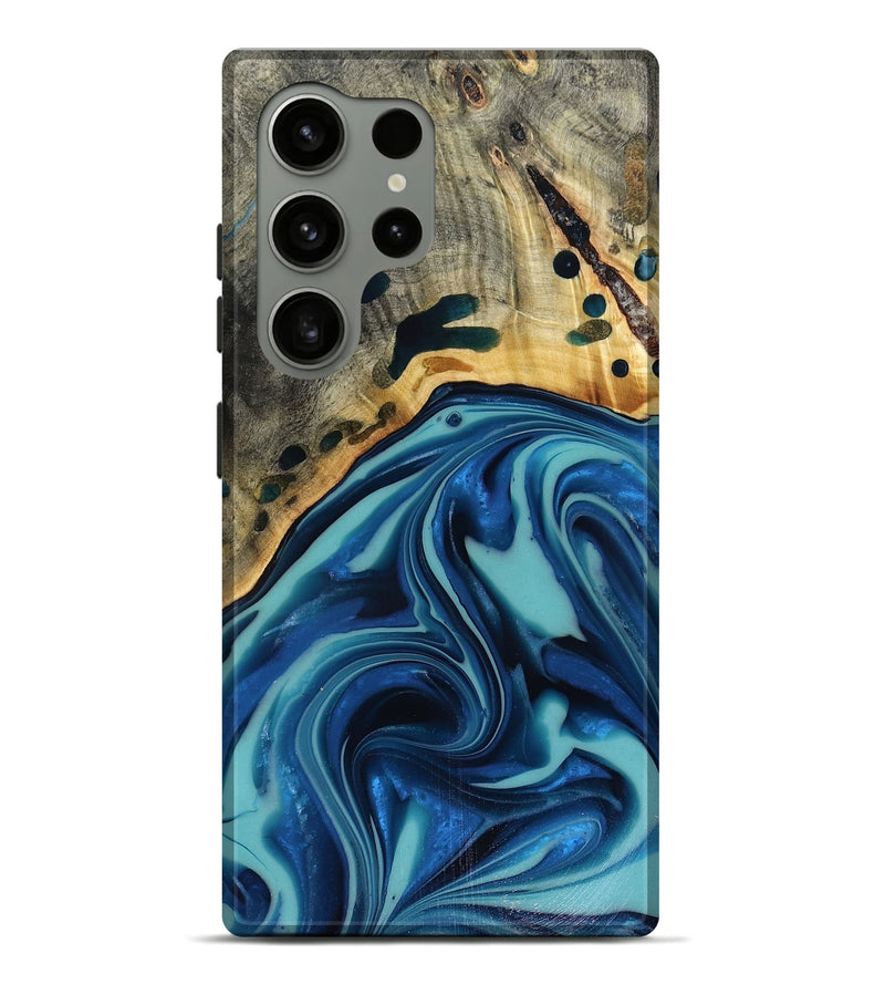 Galaxy S24 Ultra Wood Live Edge Phone Case - Opal (Blue, 816262)