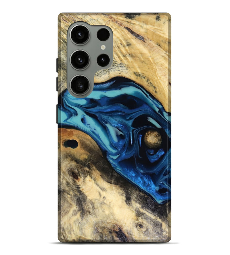 Galaxy S24 Ultra Wood Live Edge Phone Case - Hendrix (Blue, 816263)