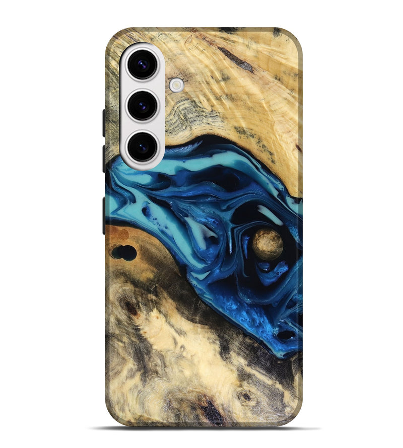 Galaxy S25 Plus Wood Live Edge Phone Case - Hendrix (Blue, 816263)