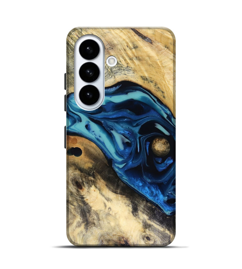 Galaxy S26 Wood Live Edge Phone Case - Hendrix (Blue, 816263)