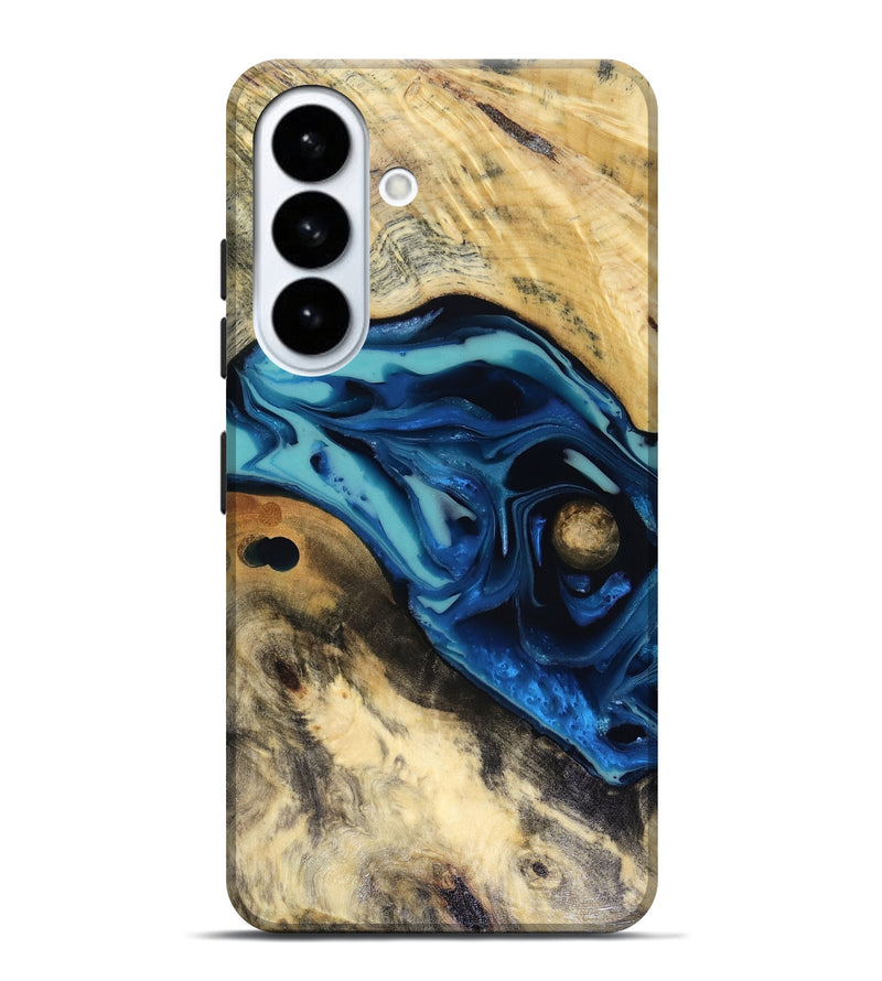 Galaxy S26 Plus Wood Live Edge Phone Case - Hendrix (Blue, 816263)