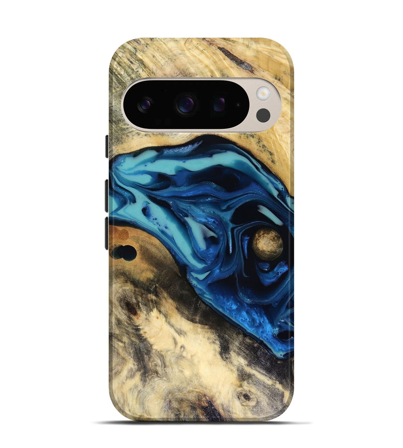 Pixel 10 Pro Wood Live Edge Phone Case - Hendrix (Blue, 816263)