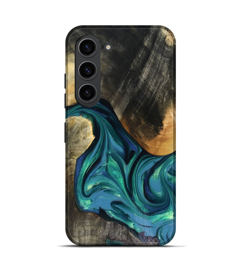 Galaxy S23 Wood Live Edge Phone Case - Cayden (Green, 816264)