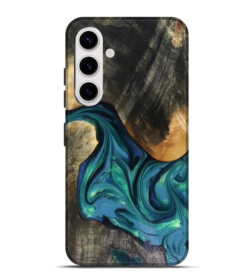 Galaxy S25 Plus Wood Live Edge Phone Case - Cayden (Green, 816264)