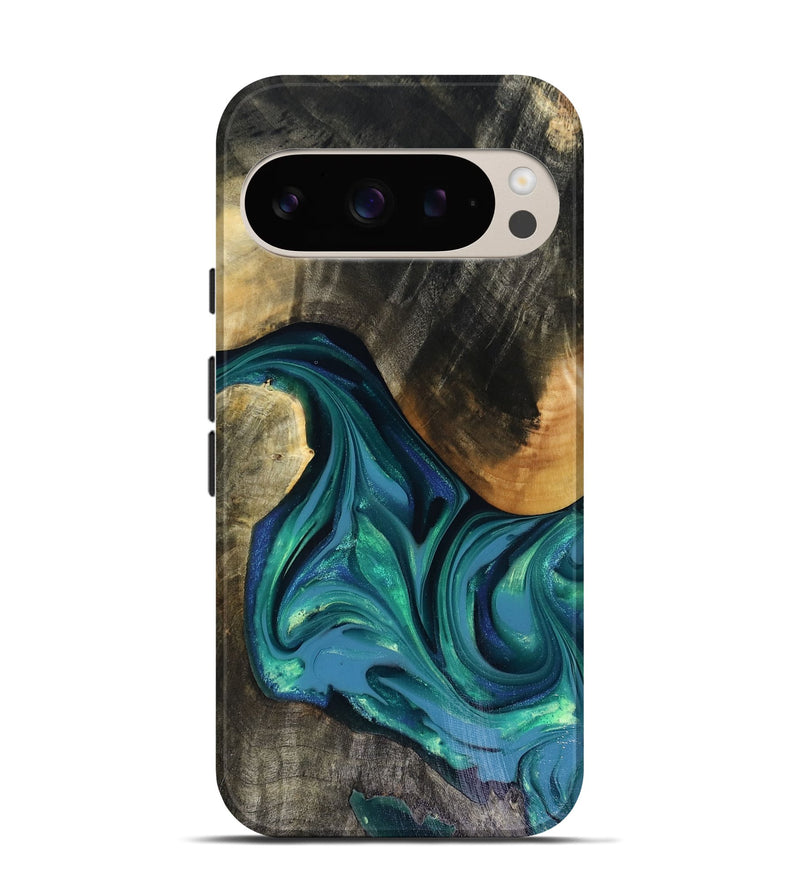 Pixel 9 Pro Wood Live Edge Phone Case - Cayden (Green, 816264)