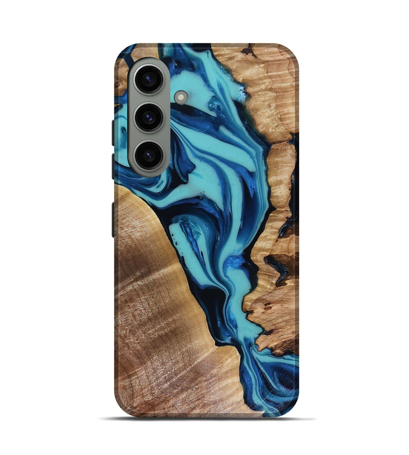 Galaxy S24 Wood Live Edge Phone Case - Doretha (Blue, 816266)