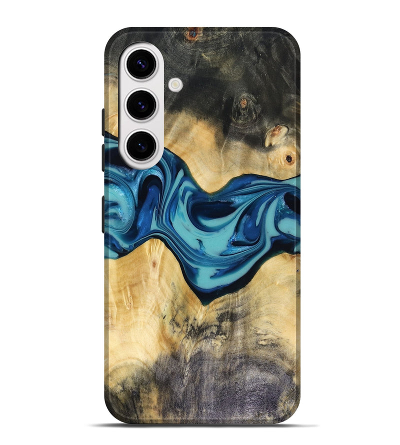 Galaxy S25 Plus Wood Live Edge Phone Case - Asa (Blue, 816270)