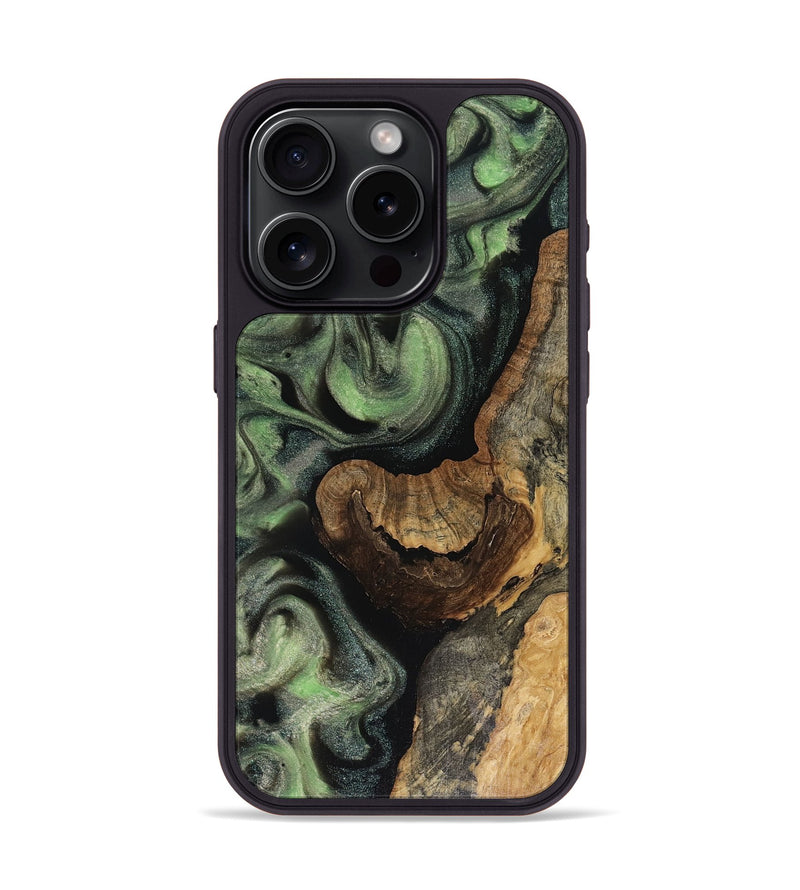 iPhone 15 Pro Wood Phone Case - Siobhan (Green, 816285)