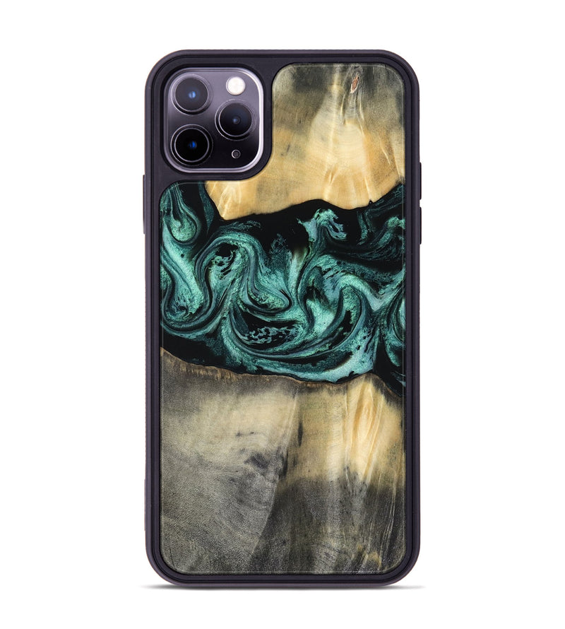 iPhone 11 Pro Max Wood Phone Case - Dara (Green, 816286)