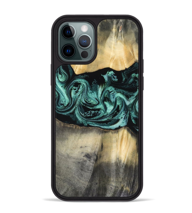 iPhone 12 Pro Max Wood Phone Case - Dara (Green, 816286)