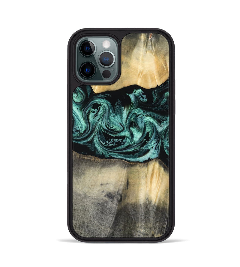 iPhone 12 Pro Wood Phone Case - Dara (Green, 816286)