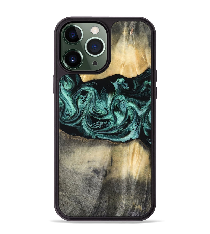 iPhone 13 Pro Max Wood Phone Case - Dara (Green, 816286)
