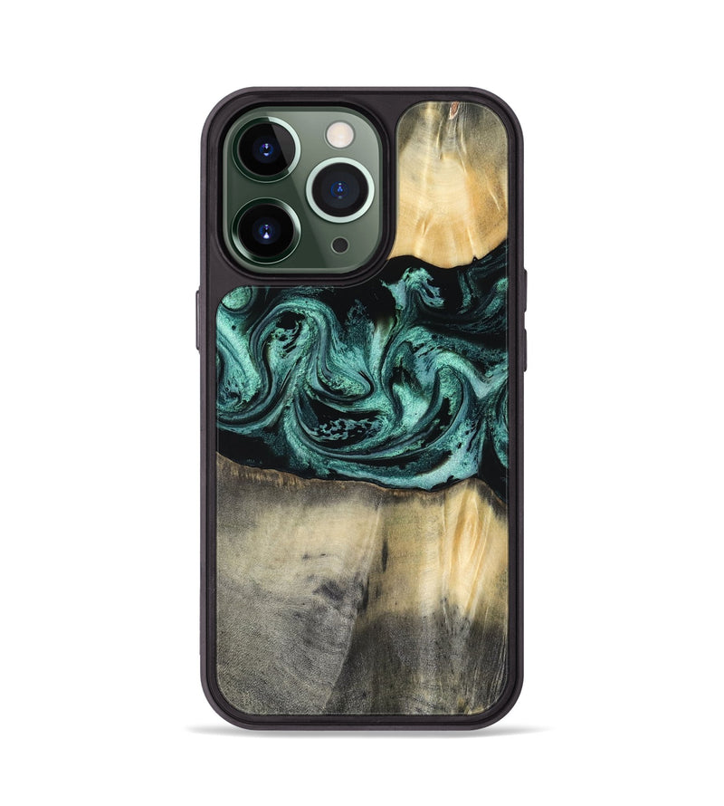 iPhone 13 Pro Wood Phone Case - Dara (Green, 816286)