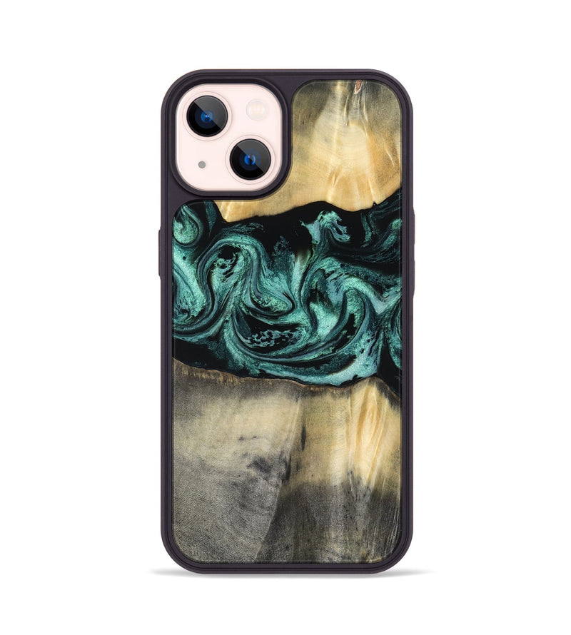 iPhone 14 Wood Phone Case - Dara (Green, 816286)