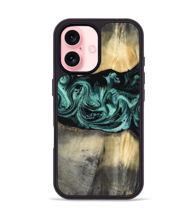 iPhone 16 Wood Phone Case - Dara (Green, 816286)