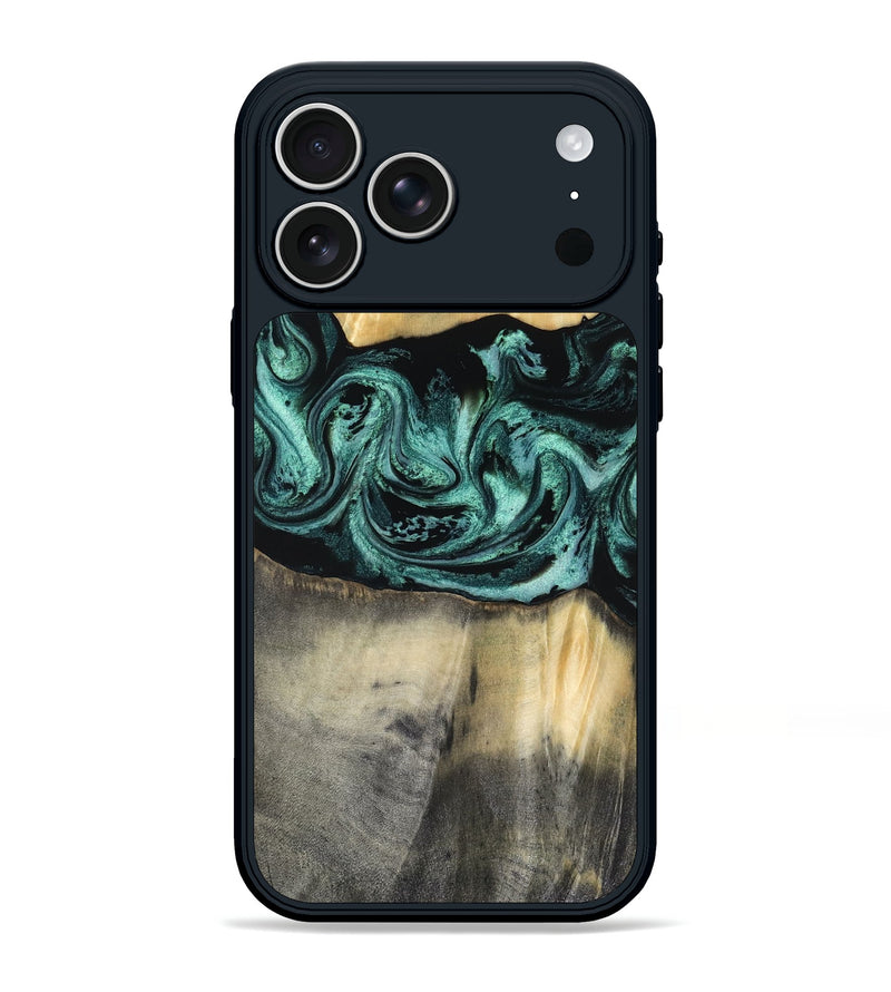 iPhone 17 Pro Max Wood Phone Case - Dara (Green, 816286)