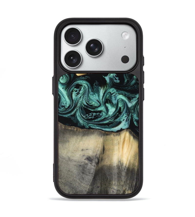 iPhone 18 Pro Wood Phone Case - Dara (Green, 816286)