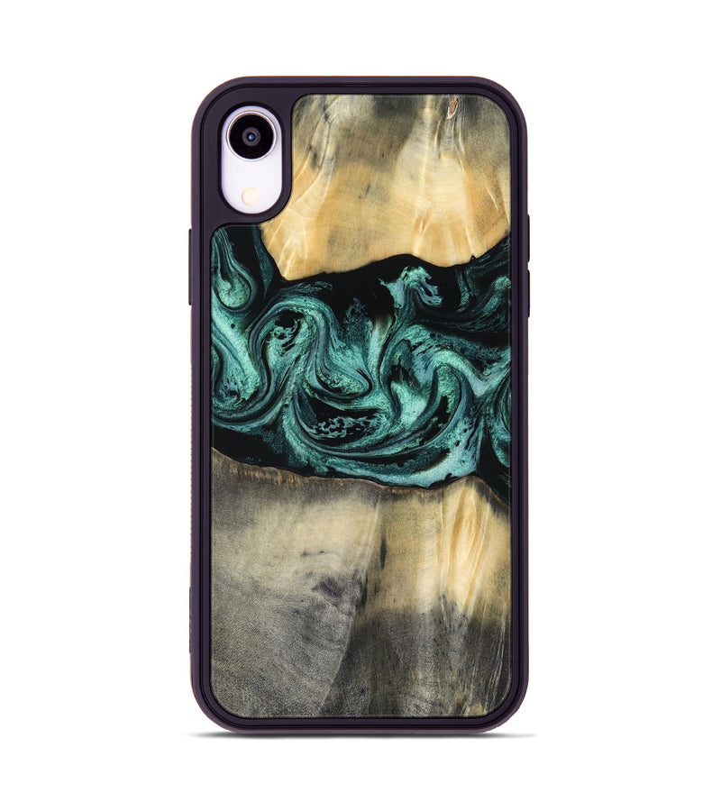 iPhone Xr Wood Phone Case - Dara (Green, 816286)