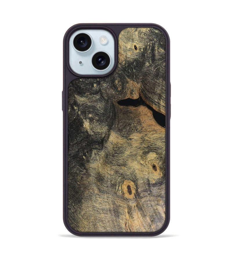 iPhone 15 Wood Phone Case - Shaun (Wood Burl, 816308)