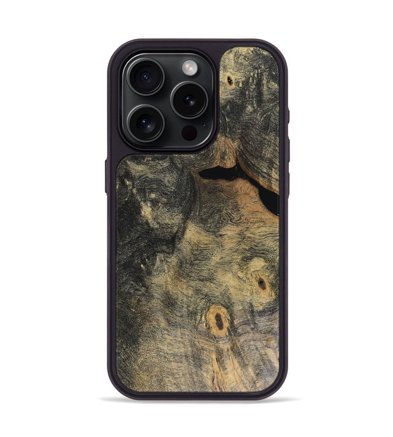 iPhone 15 Pro Wood Phone Case - Shaun (Wood Burl, 816308)