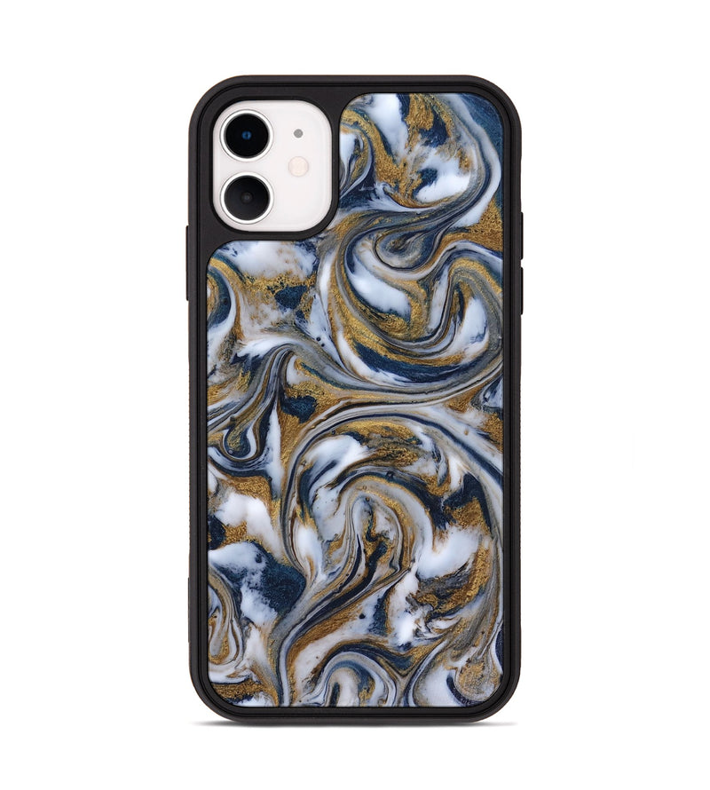 iPhone 11 ResinArt Phone Case - Dale (Teal & Gold, 816364)
