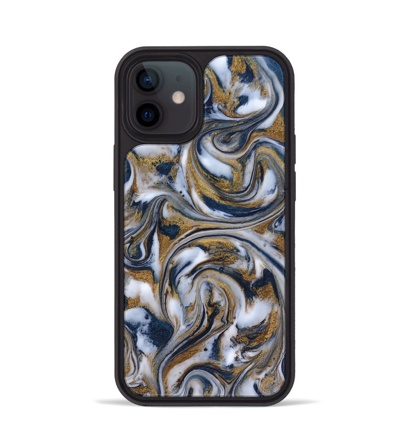 iPhone 12 ResinArt Phone Case - Dale (Teal & Gold, 816364)