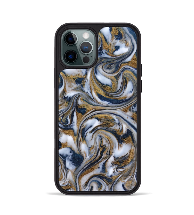 iPhone 12 Pro ResinArt Phone Case - Dale (Teal & Gold, 816364)