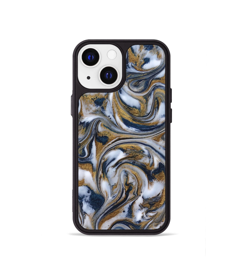 iPhone 13 mini ResinArt Phone Case - Dale (Teal & Gold, 816364)