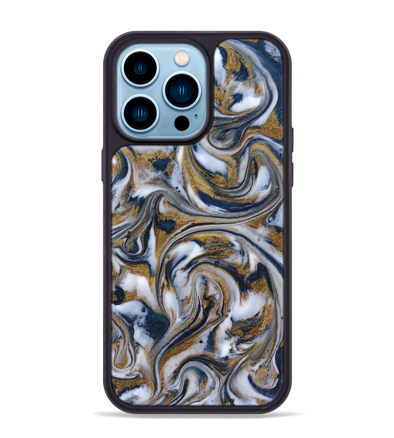 iPhone 14 Pro Max ResinArt Phone Case - Dale (Teal & Gold, 816364)