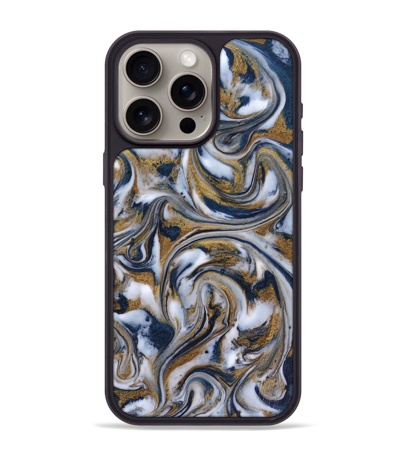 iPhone 15 Pro Max ResinArt Phone Case - Dale (Teal & Gold, 816364)
