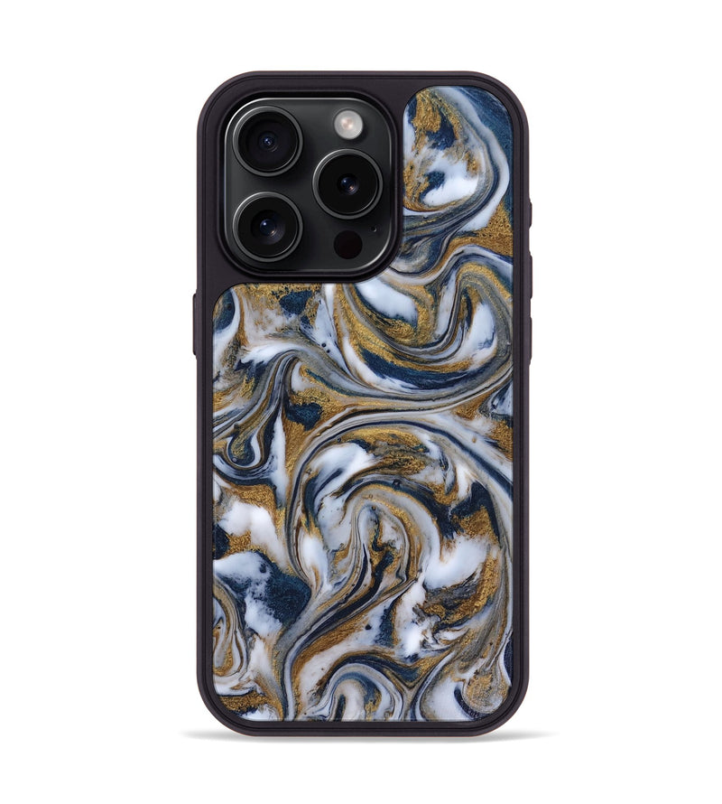 iPhone 15 Pro ResinArt Phone Case - Dale (Teal & Gold, 816364)