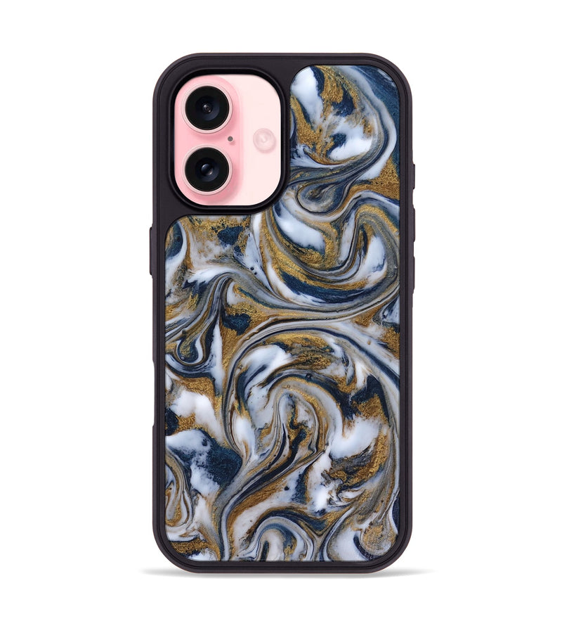 iPhone 16 ResinArt Phone Case - Dale (Teal & Gold, 816364)