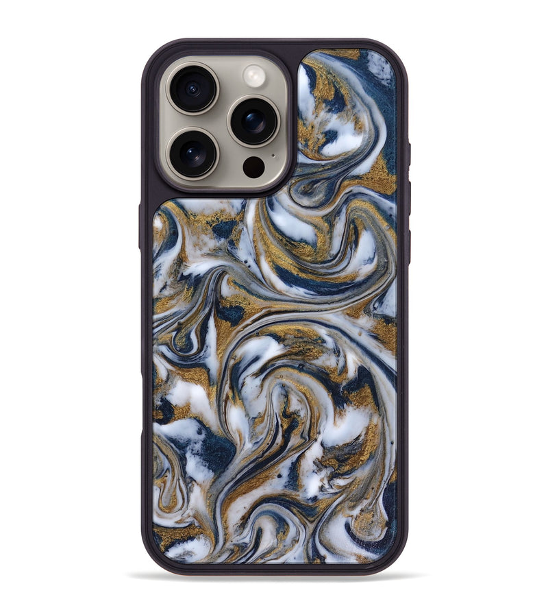 iPhone 16 Pro Max ResinArt Phone Case - Dale (Teal & Gold, 816364)