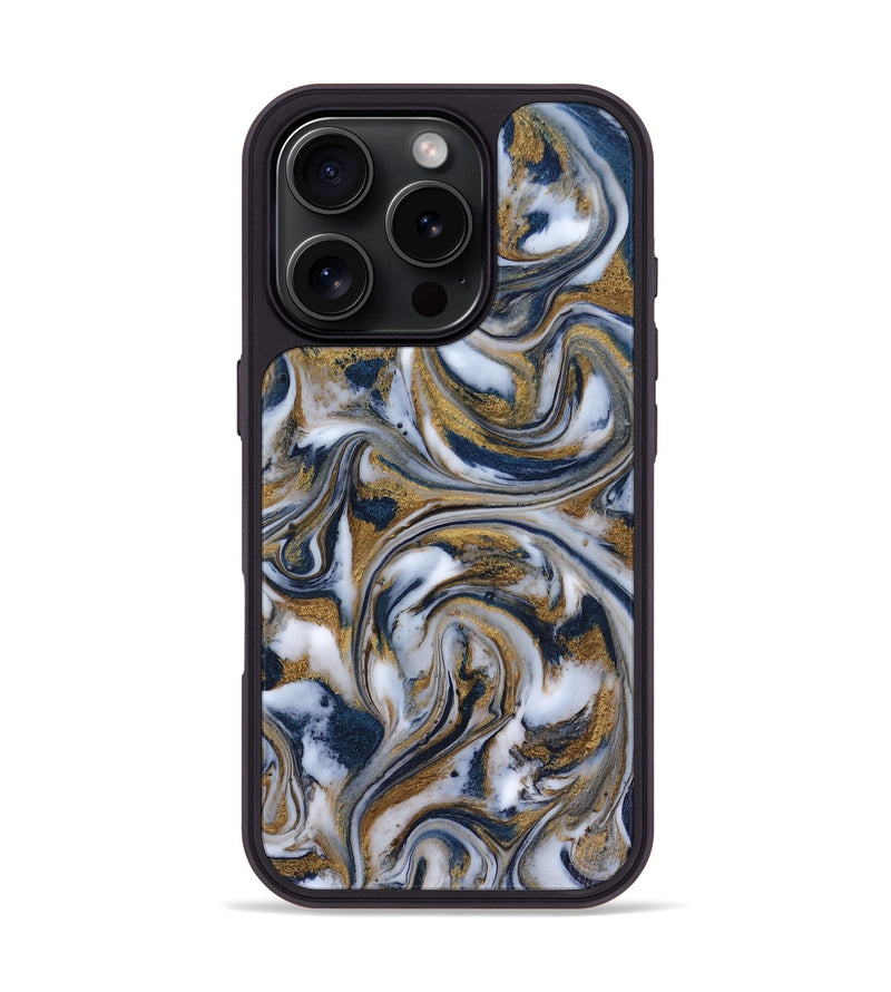 iPhone 16 Pro ResinArt Phone Case - Dale (Teal & Gold, 816364)