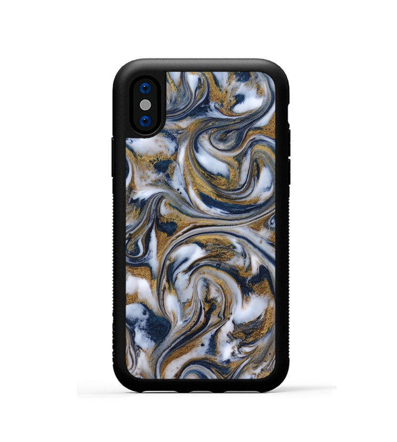 iPhone Xs ResinArt Phone Case - Dale (Teal & Gold, 816364)