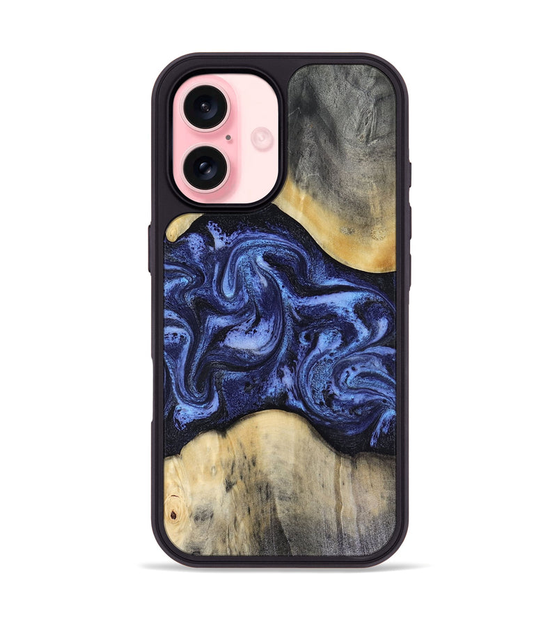 iPhone 16 Wood Phone Case - Jeannie (Blue, 816366)