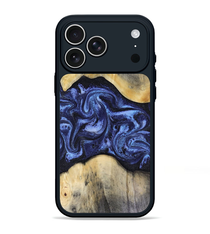 iPhone 17 Pro Max Wood Phone Case - Jeannie (Blue, 816366)