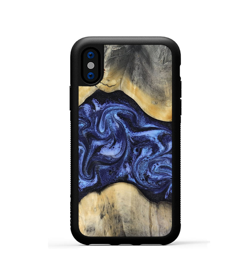 iPhone Xs Wood Phone Case - Jeannie (Blue, 816366)