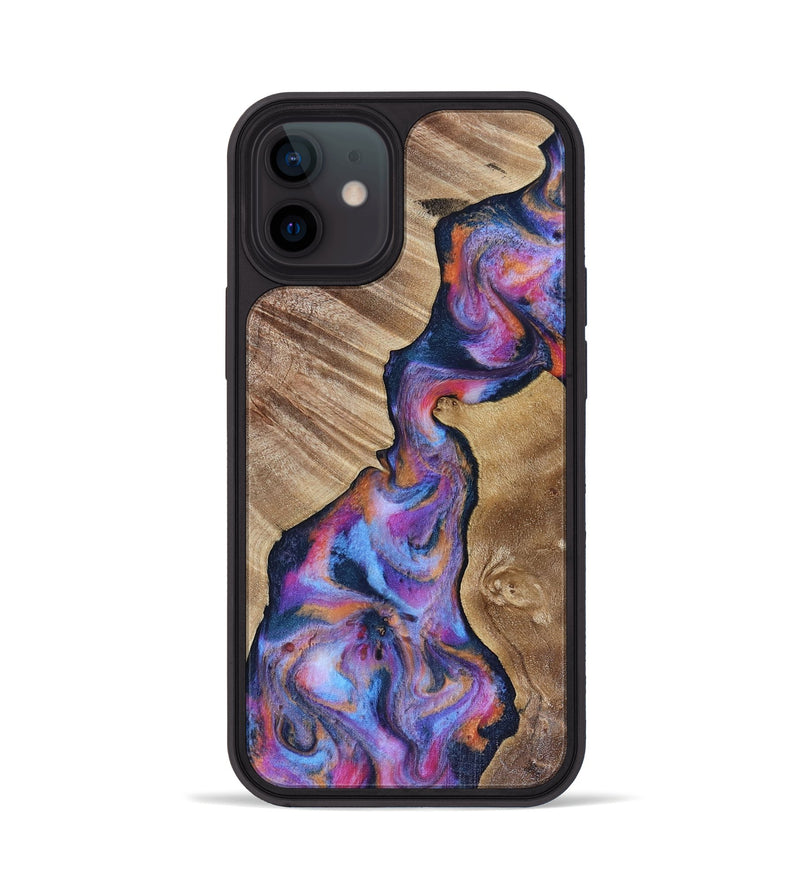 iPhone 12 Wood Phone Case - Brandee (Blue, 816368)