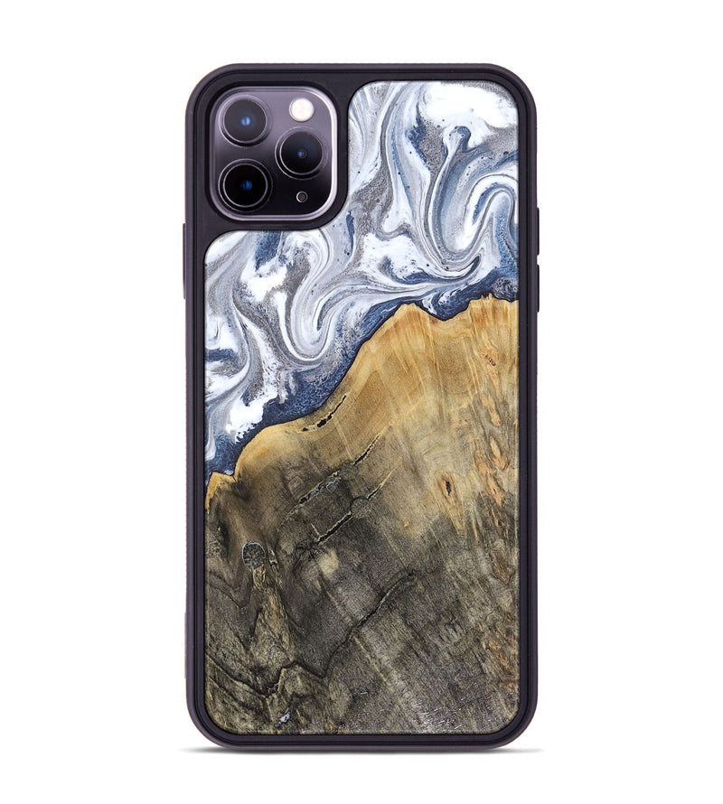 iPhone 11 Pro Max Wood Phone Case - Stevie (Blue, 816370)