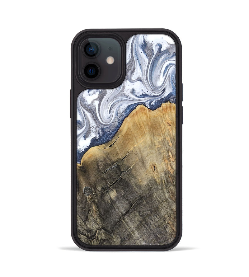 iPhone 12 Wood Phone Case - Stevie (Blue, 816370)