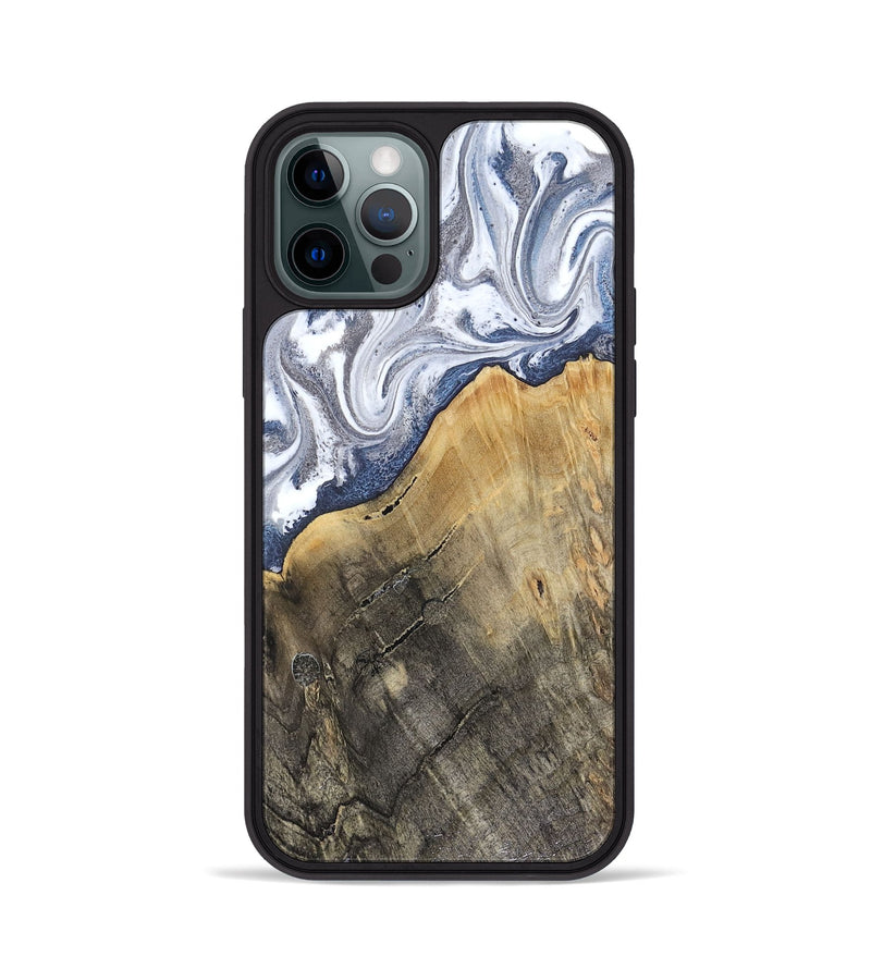 iPhone 12 Pro Wood Phone Case - Stevie (Blue, 816370)