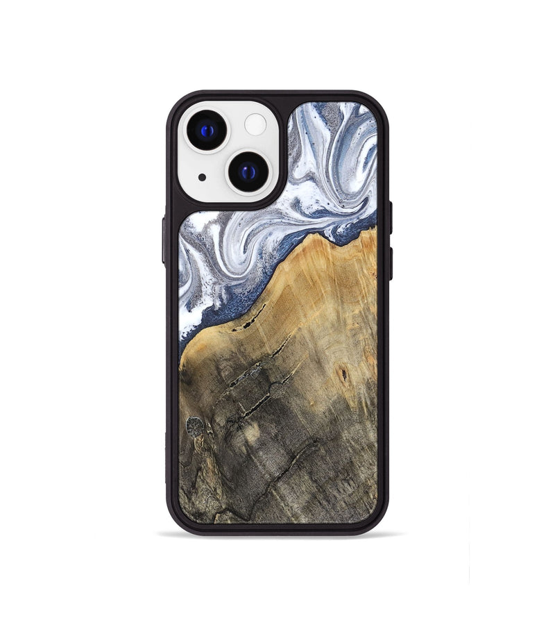 iPhone 13 mini Wood Phone Case - Stevie (Blue, 816370)