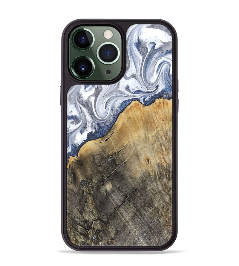 iPhone 13 Pro Max Wood Phone Case - Stevie (Blue, 816370)